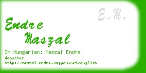 endre maszal business card